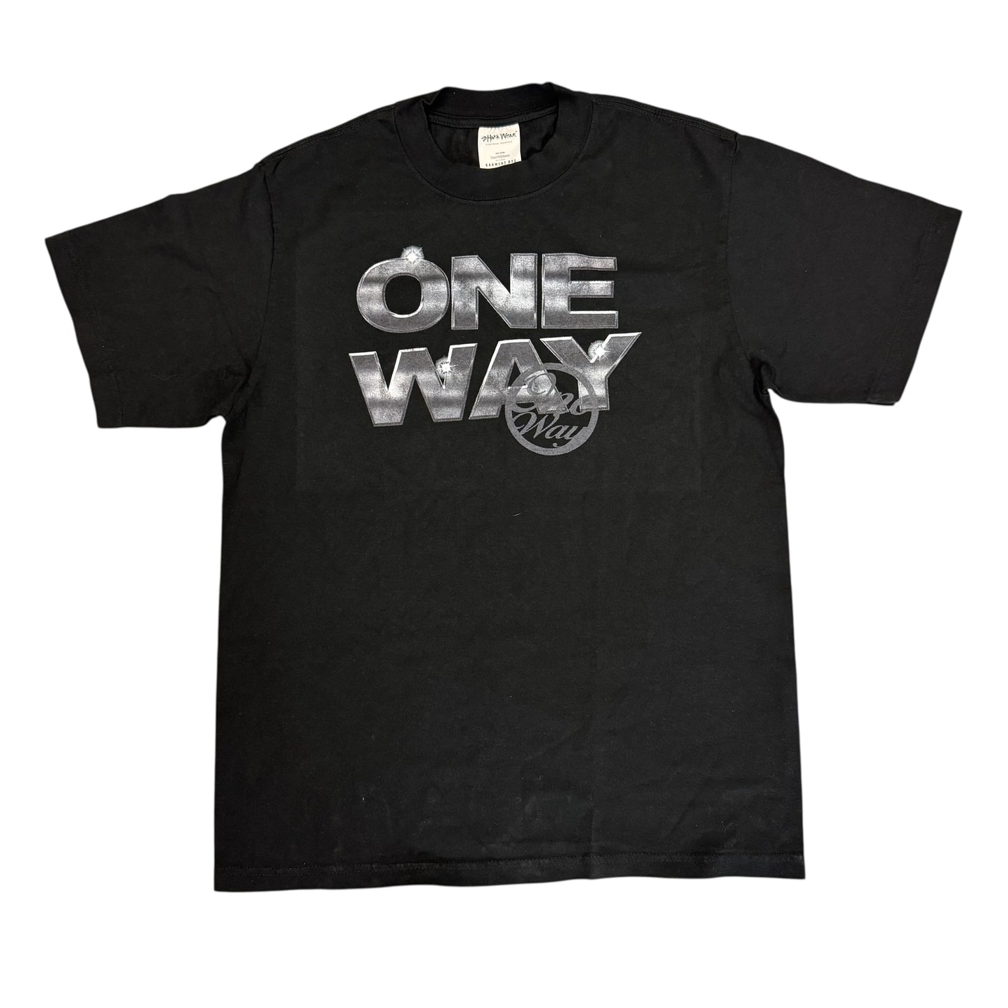 BLACK "STEEL STATEMENT" TEE