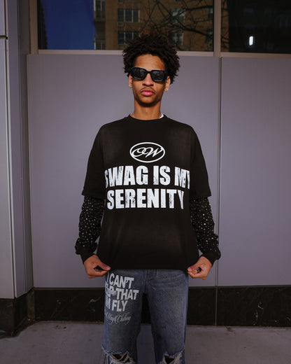 Black "SWAG IS MY SERENITY" Thermal