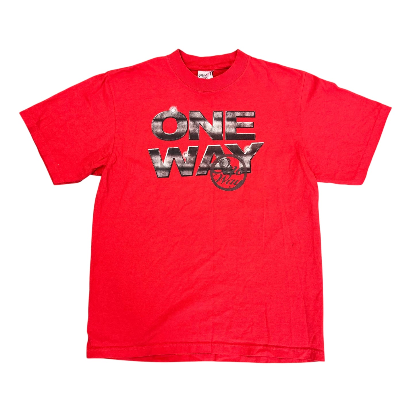 RED "STEEL STATEMENT" TEE