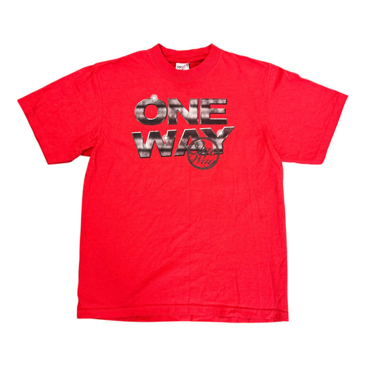 RED "STEEL STATEMENT" TEE