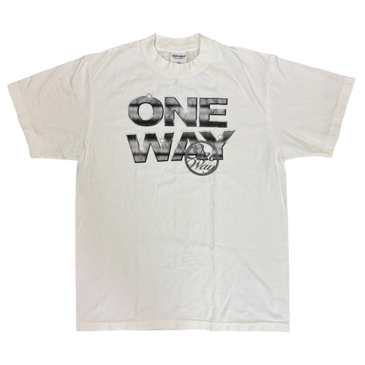 WHITE "STEEL STATEMENT" TEE